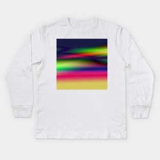 rainbow multicolored texture art Kids Long Sleeve T-Shirt